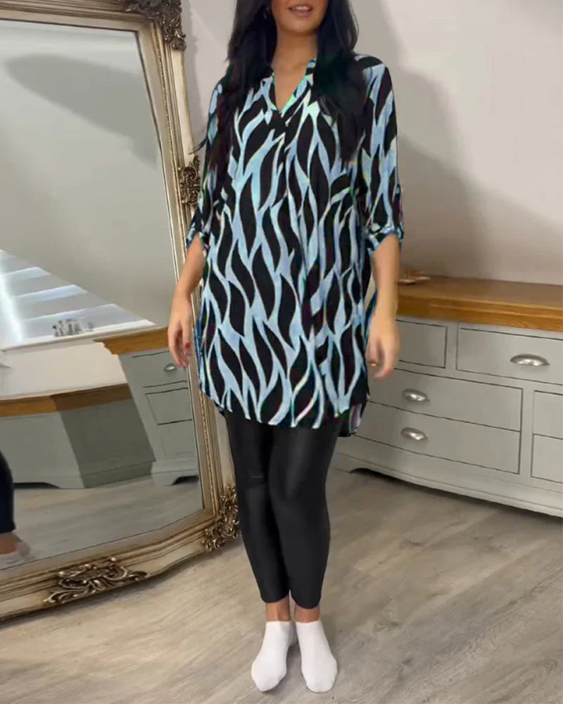 Mykaelae – Stylish Abstract Print Blouse