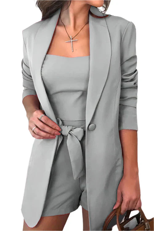 Meliora - 3-piece Chic Blazer Short Set