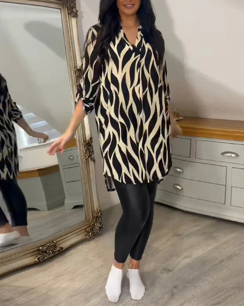 Mykaelae – Stylish Abstract Print Blouse