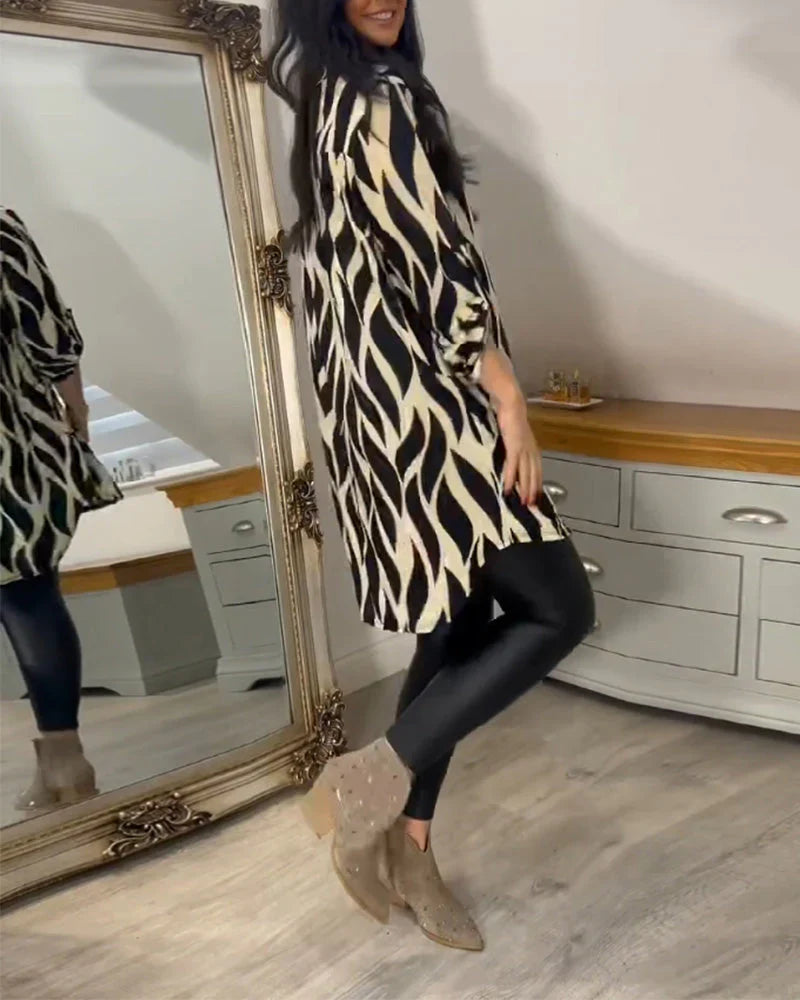 Mykaelae – Stylish Abstract Print Blouse