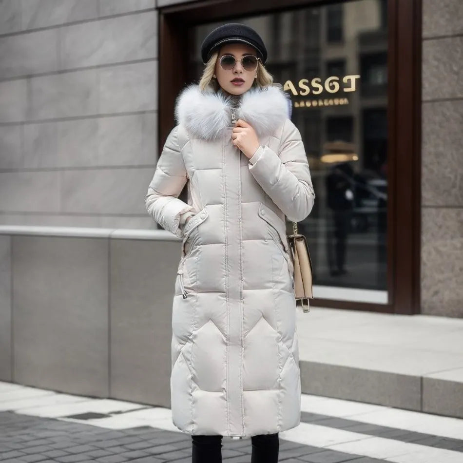 Navy - Extended Warm Winter Coat