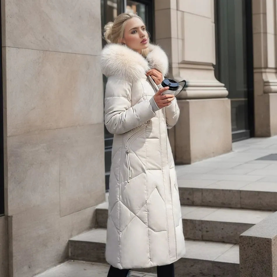 Navy - Extended Warm Winter Coat