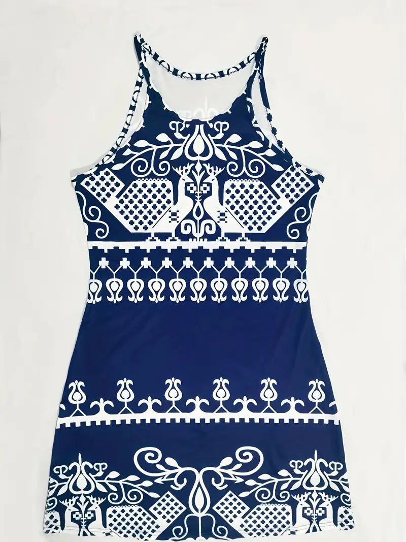 Aloura – Stylish Sleeveless Halter Dress