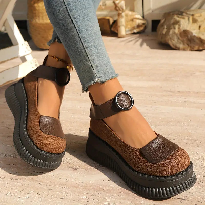 Valerith – Vintage Leather Platform Shoes