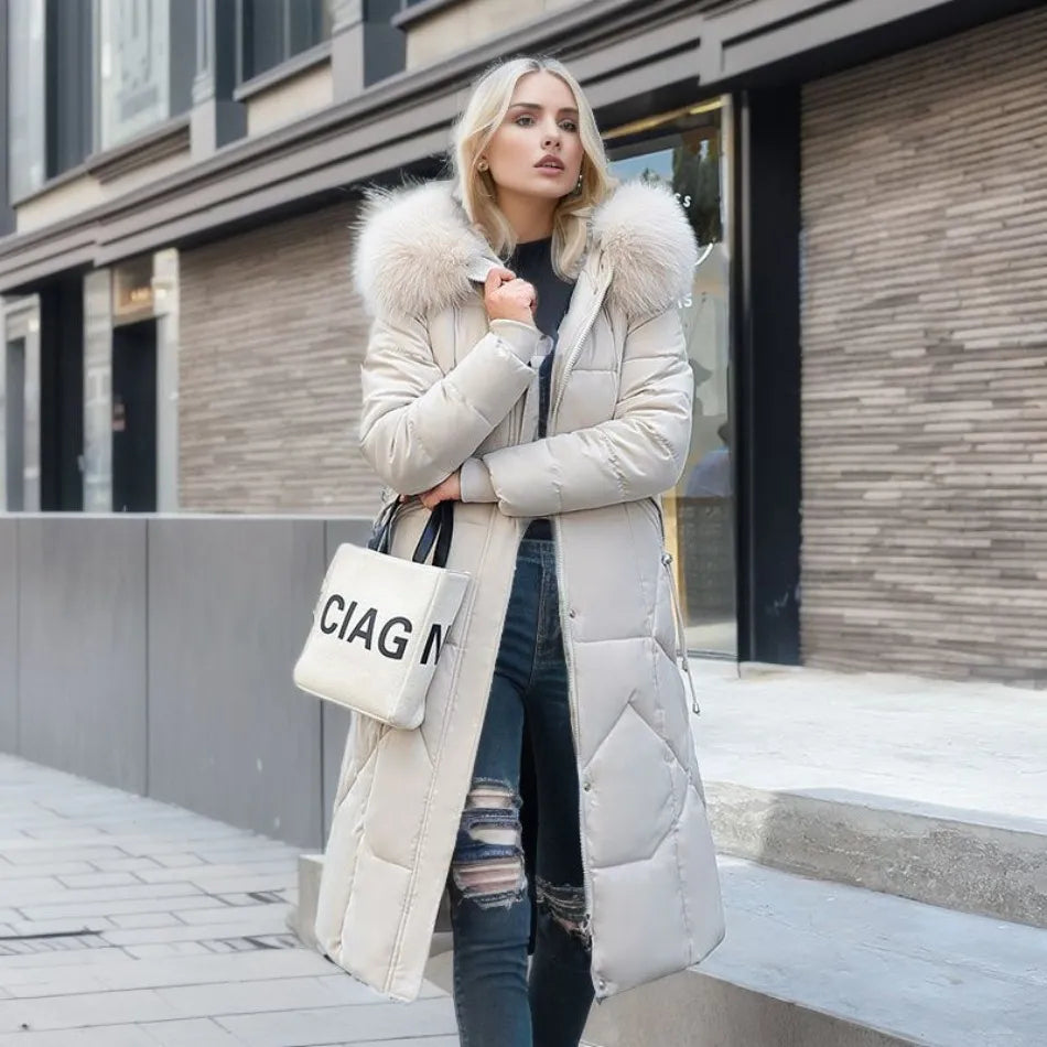 Navy - Extended Warm Winter Coat