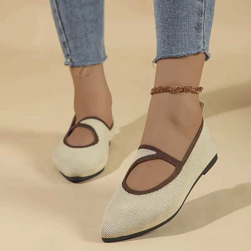 Morvielle – Classic Two-tone Pointed Toe Flat Shoes