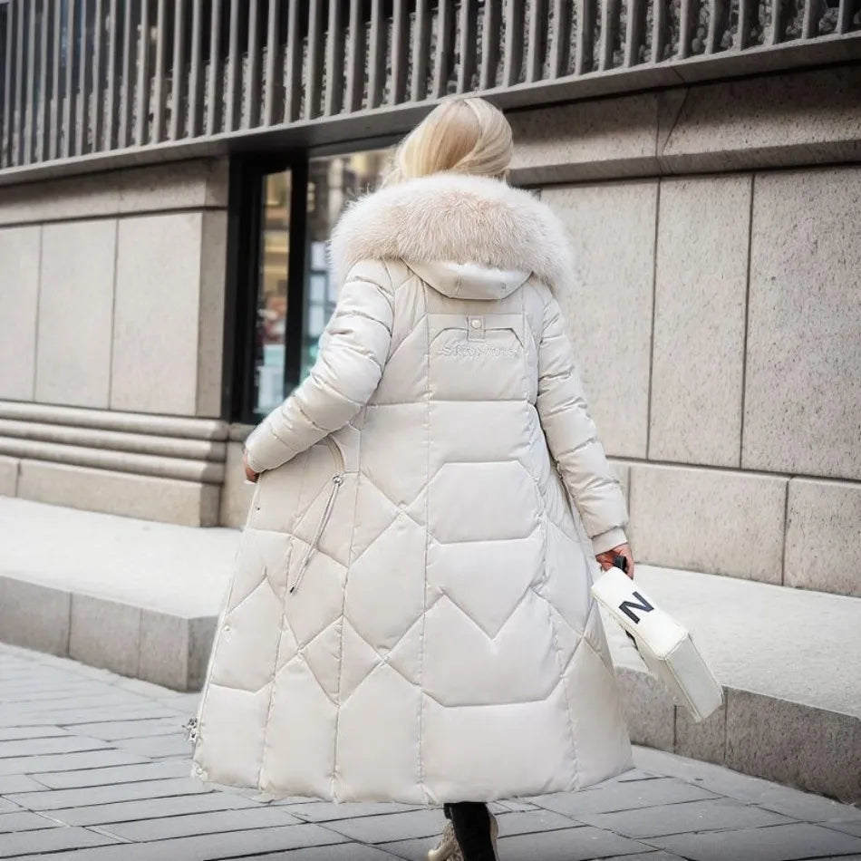 Navy - Extended Warm Winter Coat