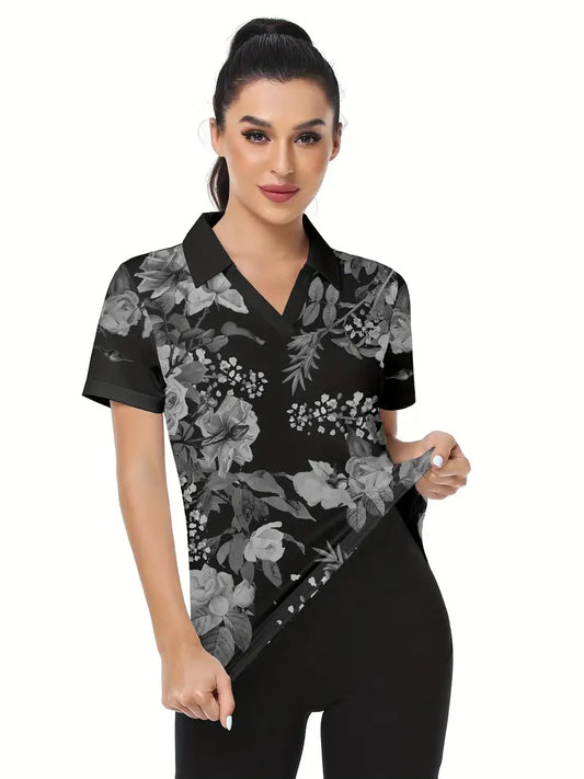 Virelleth – Floral Elegance Polo Shirt