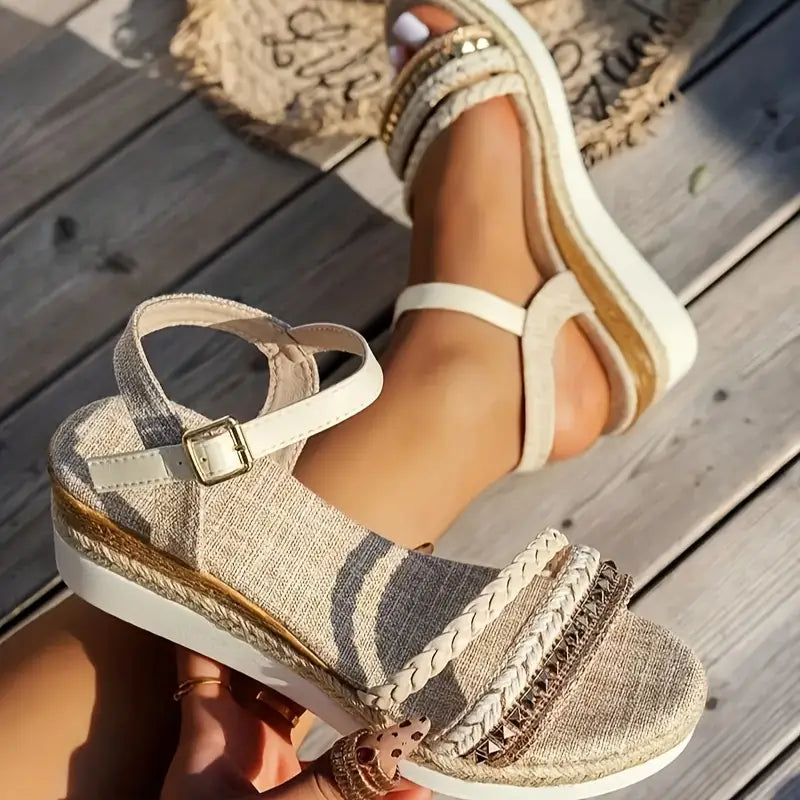 Lillo – Boho-inspired Platform Sandals with Braided Straps