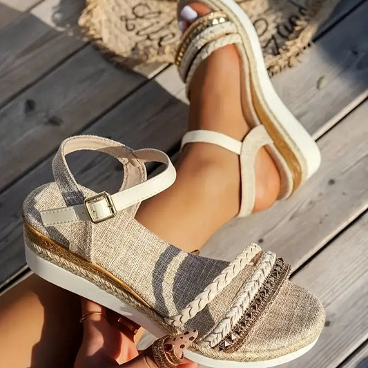 Lillo – Boho-inspired Platform Sandals with Braided Straps