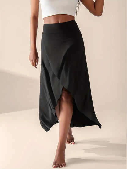 Mira – High Waisted Slit Skirt with Pockets