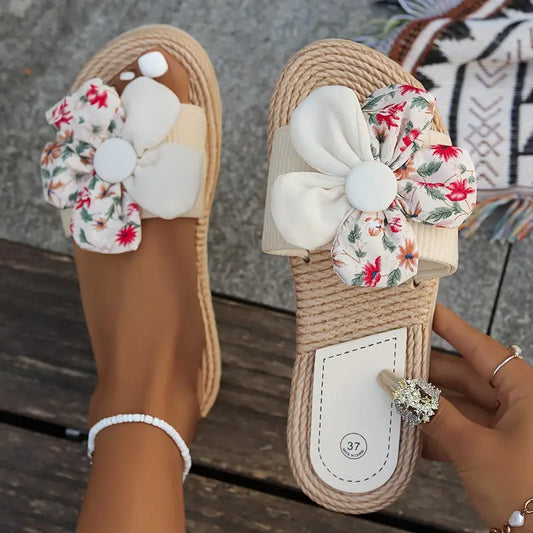 Treice – Floral Bow Espadrilles