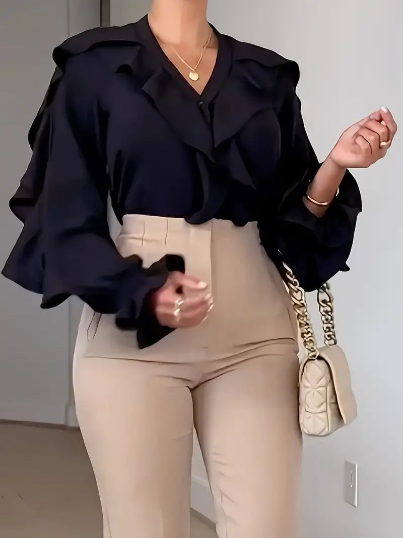 Naima – Ruffled Long Sleeves Blouse