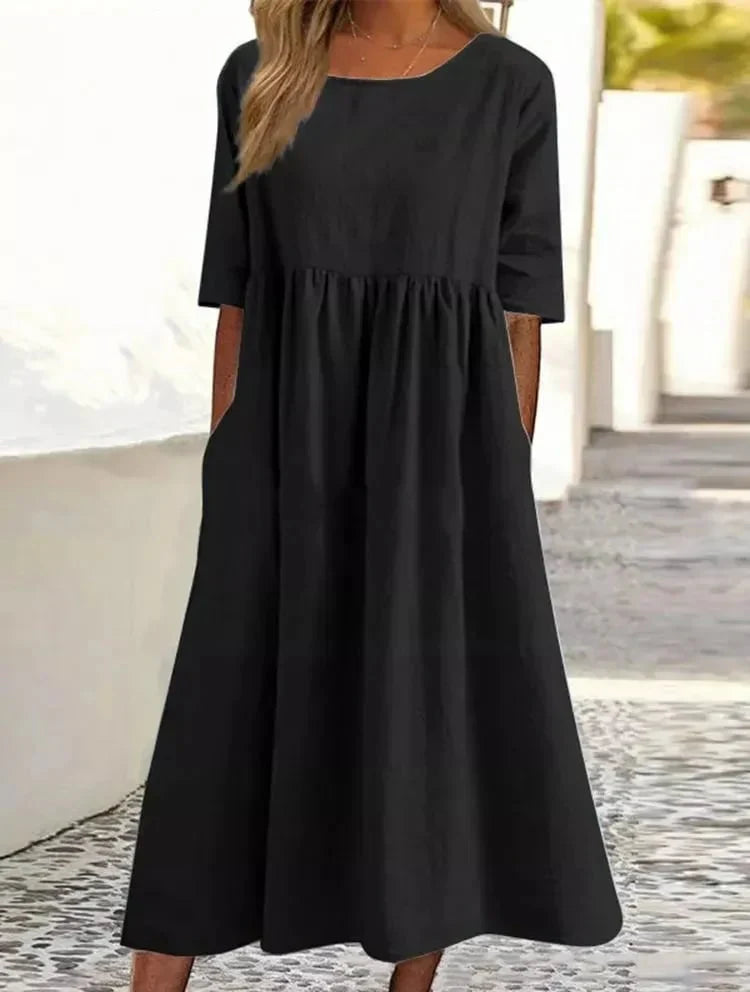 Chiora – High-quality Cotton-linen Dress