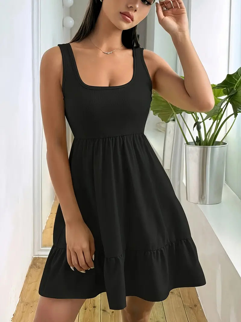 Emberlynn – Sleeveless Tiered Mini Dress