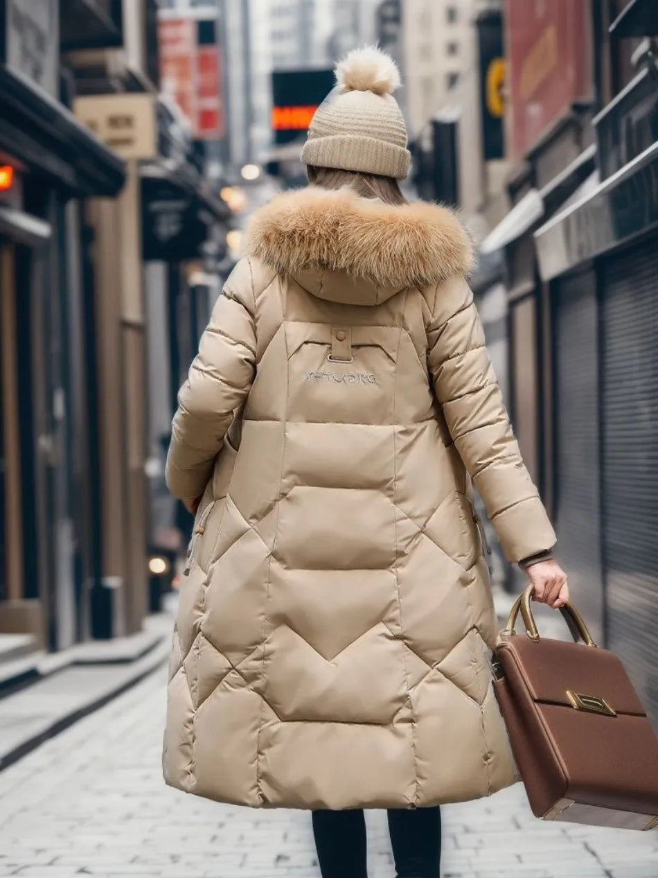 Navy - Extended Warm Winter Coat