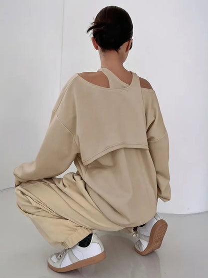 Nayka – Off-shoulder Cotton Sweatshirt