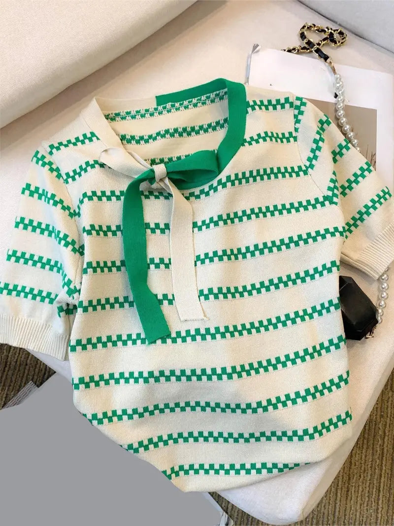 Lavinia – Stylish Striped Knit Top