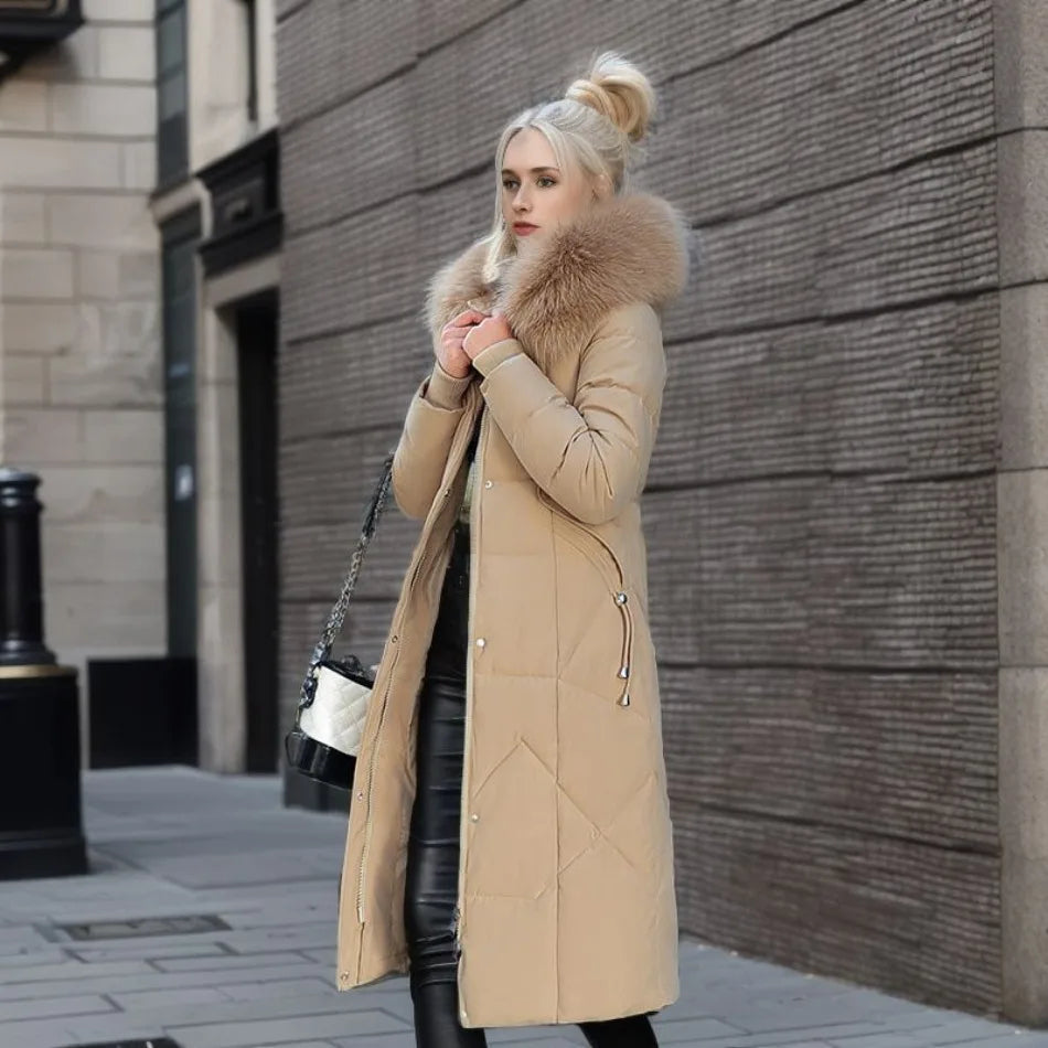 Navy - Extended Warm Winter Coat