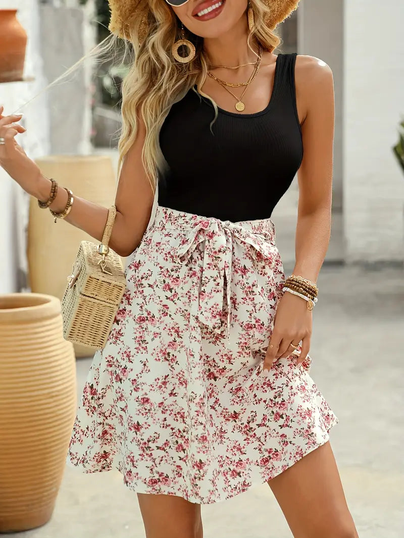 Bebba – Charming Chiffon Dress with Knitted Top