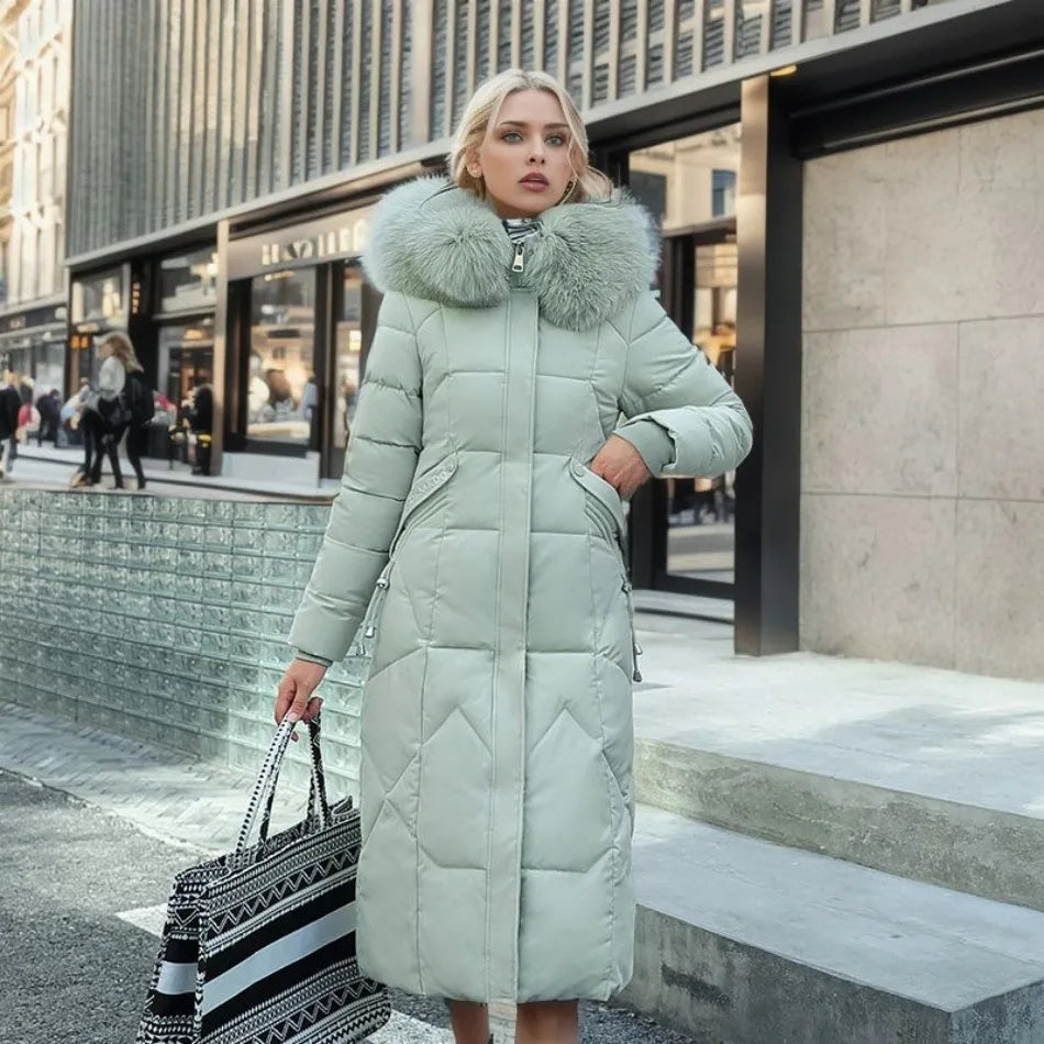 Navy - Extended Warm Winter Coat