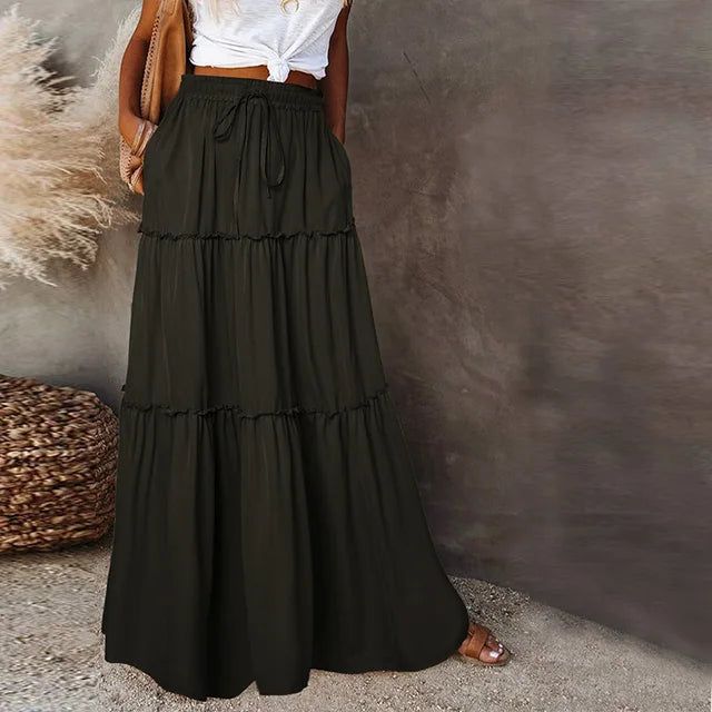 Mona - Tiered Maxi Skirt
