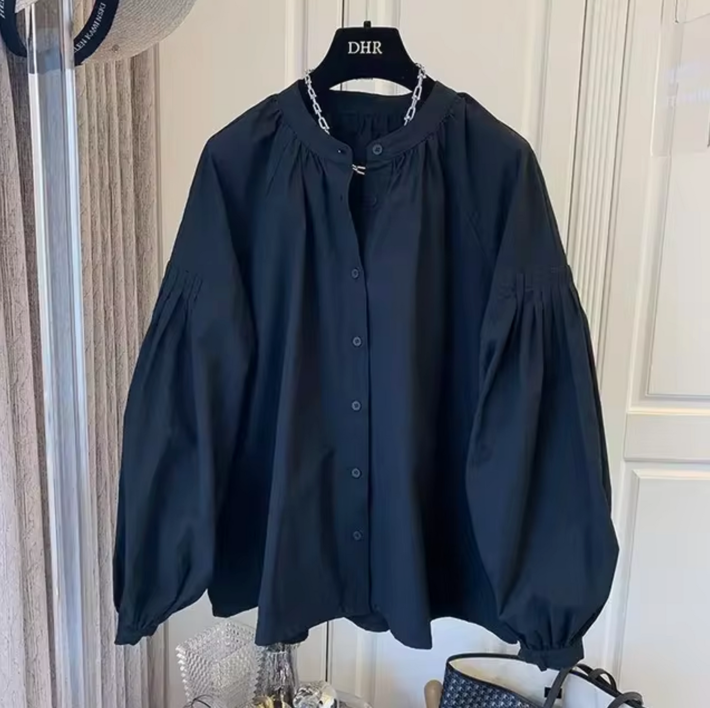 Libby - Oversized Vintage Puff Sleeve Blouse