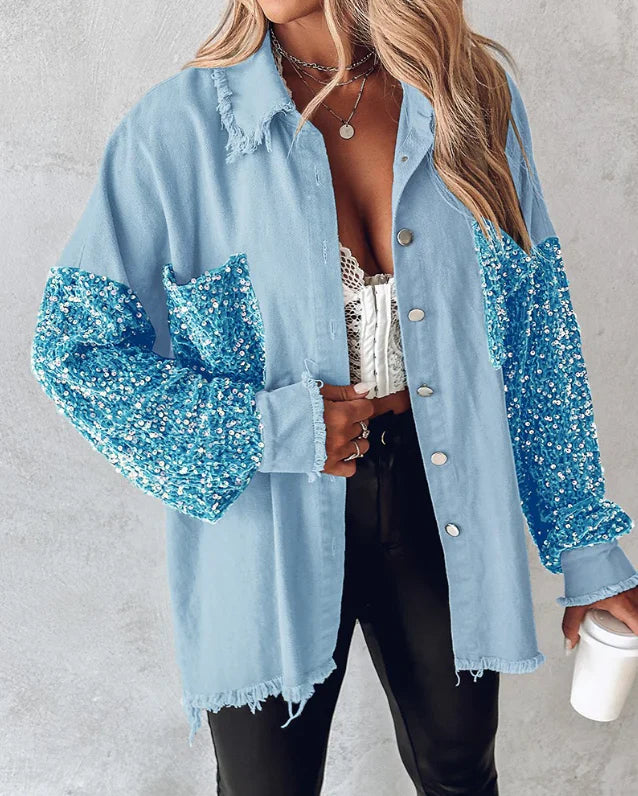 Maylah – Trendy Sequin Patchwork Jacket