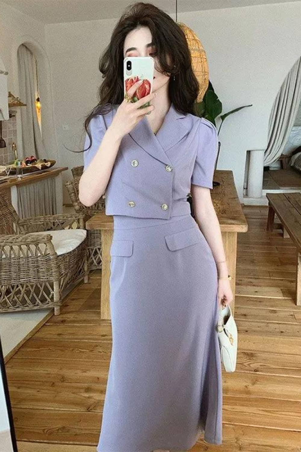 Lorisa - Two-Piece midi Dress Set
