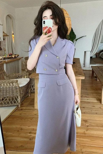 Lorisa - Two-Piece midi Dress Set