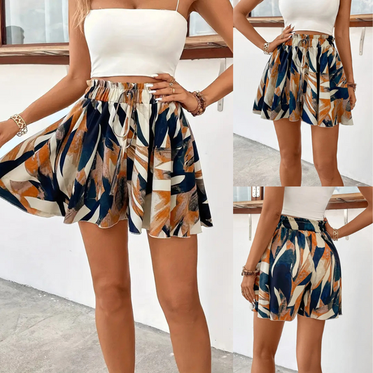 Bherta – Stylish Flared High-waisted Shorts