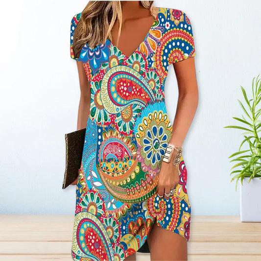 Tacey – Stylish dress with boho print