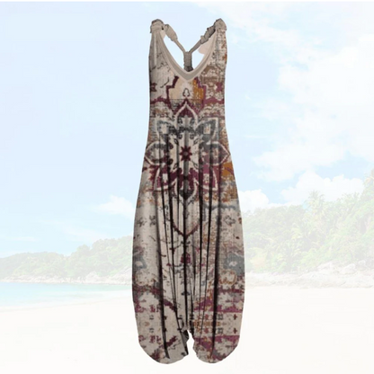 Zevaris – Wide-leg Boho-style Jumpsuit