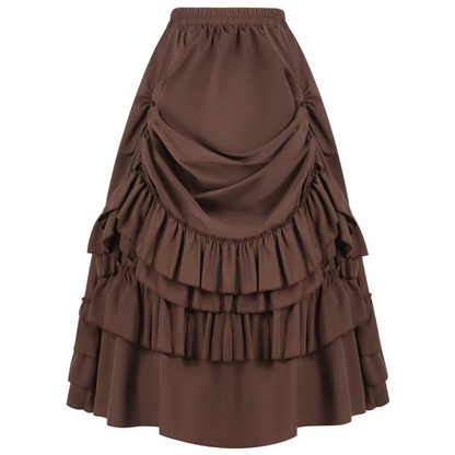 Felicity – Long Vintage Skirt with Ruffles