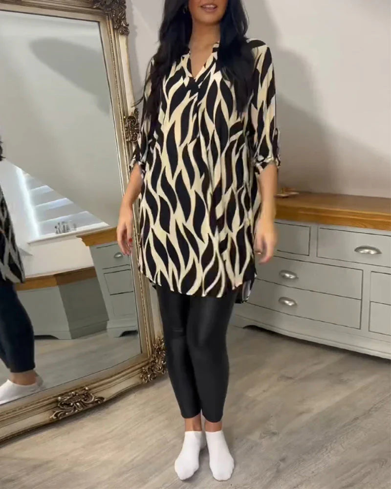 Mykaelae – Stylish Abstract Print Blouse