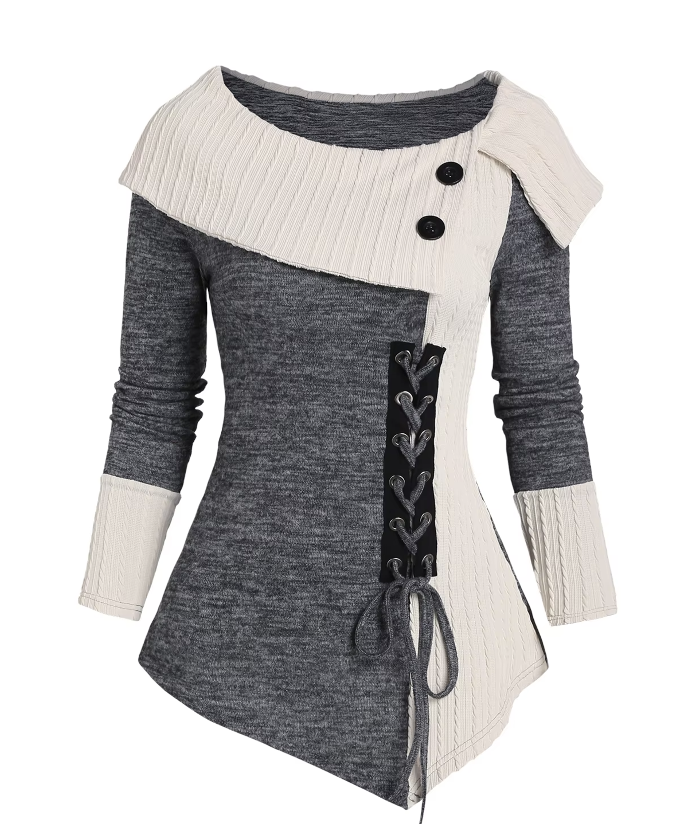 Luela – Stylish Top with Asymmetric Hem