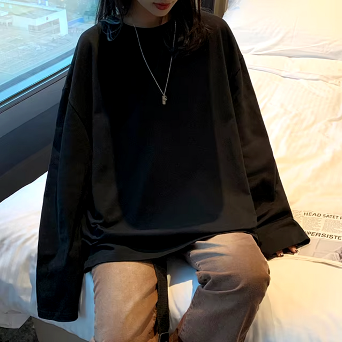 Joyce – Long Sleeve Cotton T-Shirt