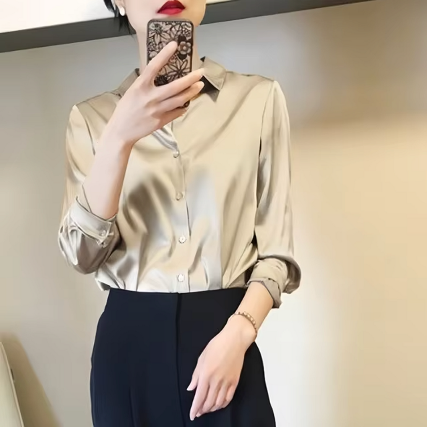 Paige – Elegant Satin Blouse