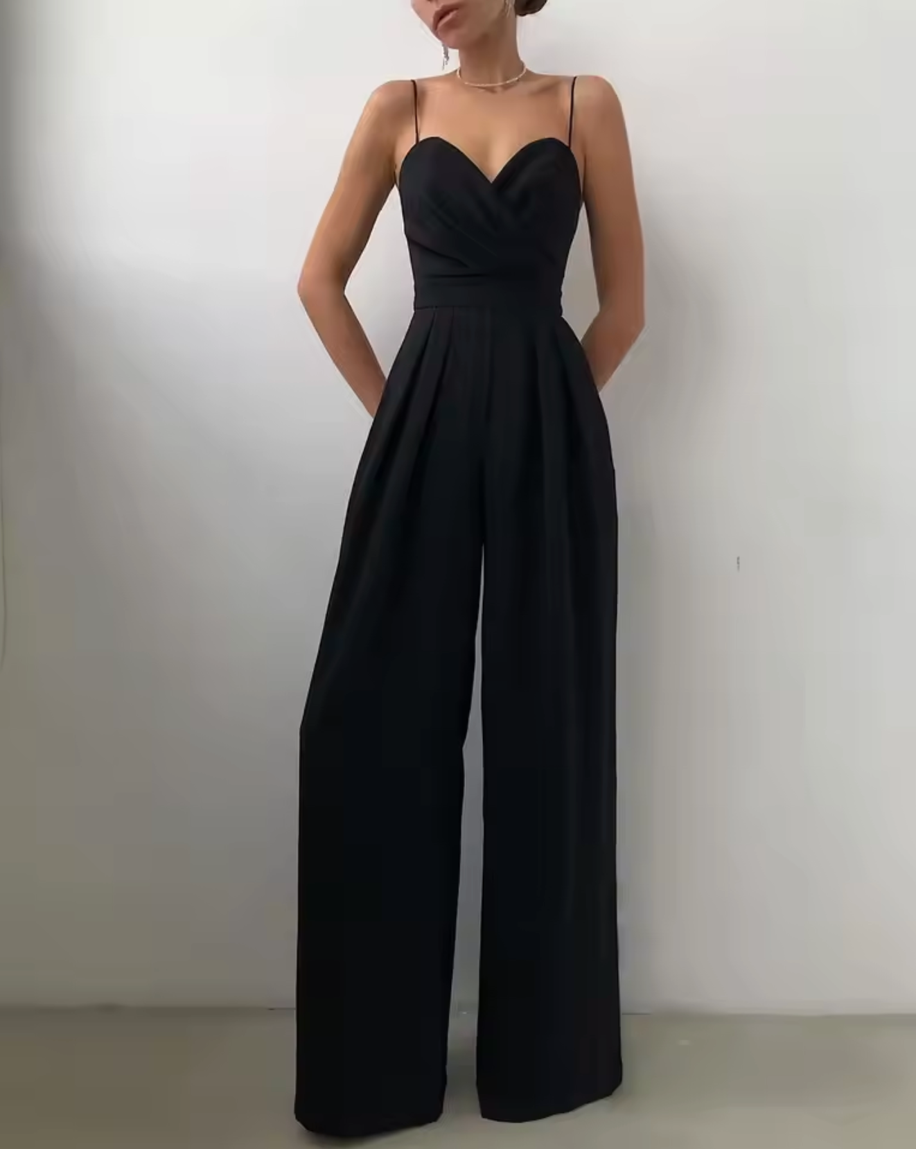 Haven – Elegant Wide Leg Chiffon Jumpsuit