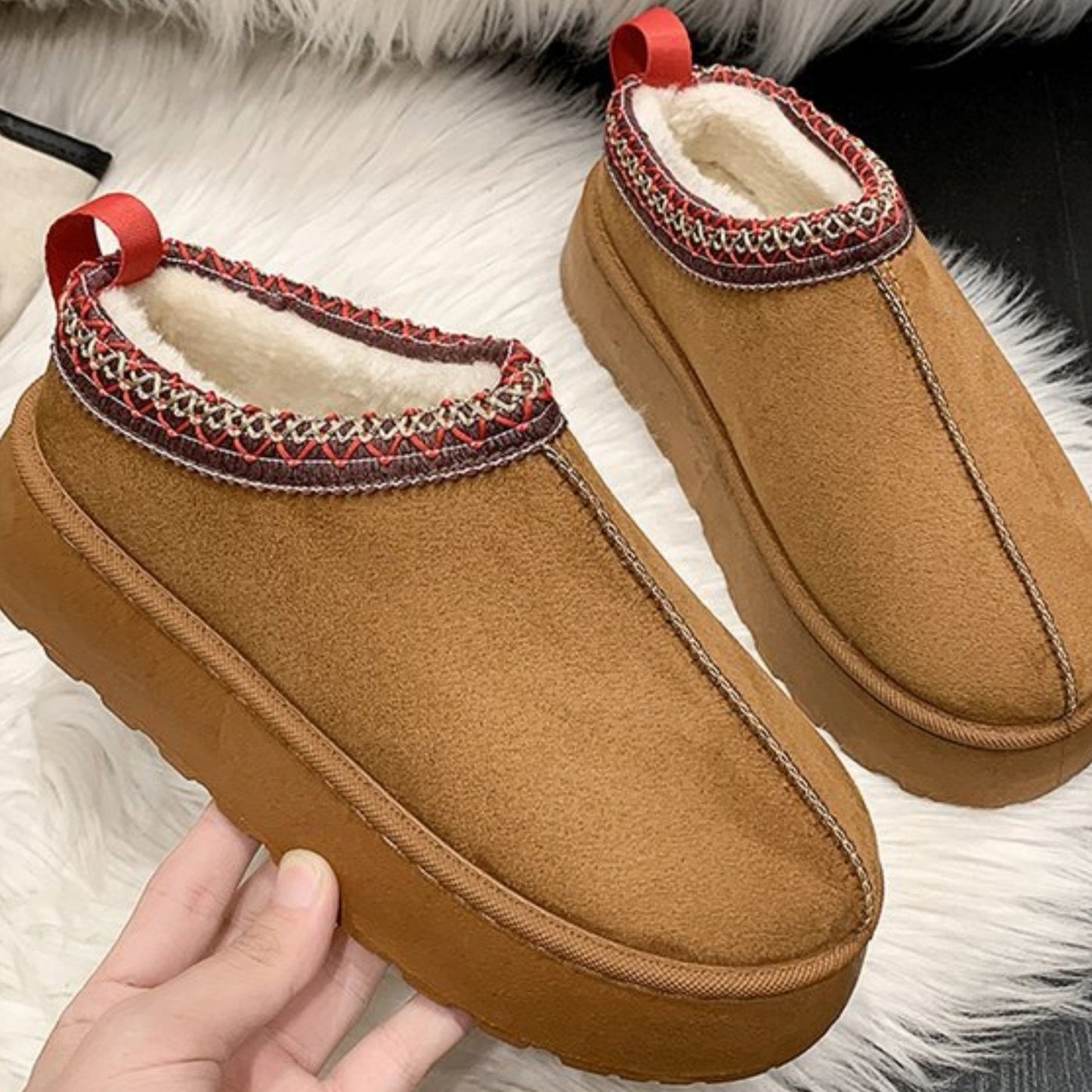 Audrey - Fashion snow muffin chunky boots
