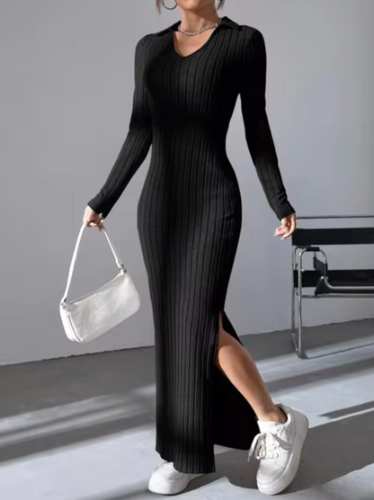 Enna – Casual Long Knitted Dress