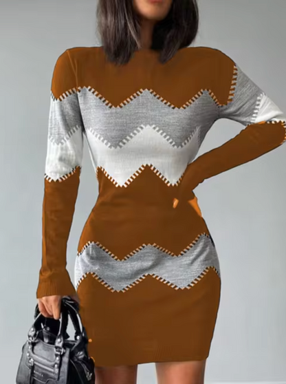 Miel – Knitted Long Sleeves Mini Dress