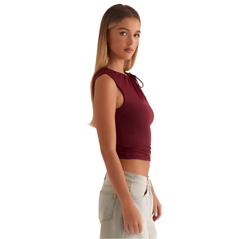 Suyana – Elegant Knot Detail Sleeveless Top