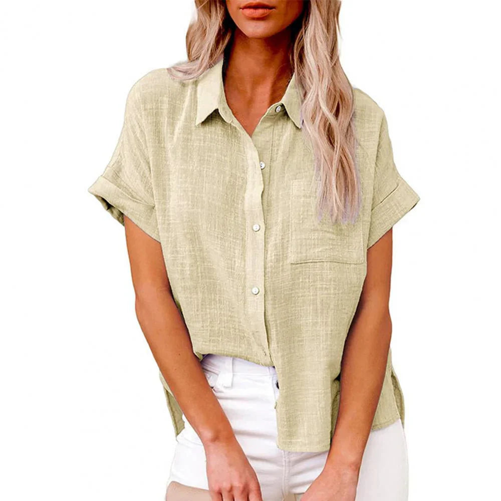 Waltraud – Casual Linen Button Shirt