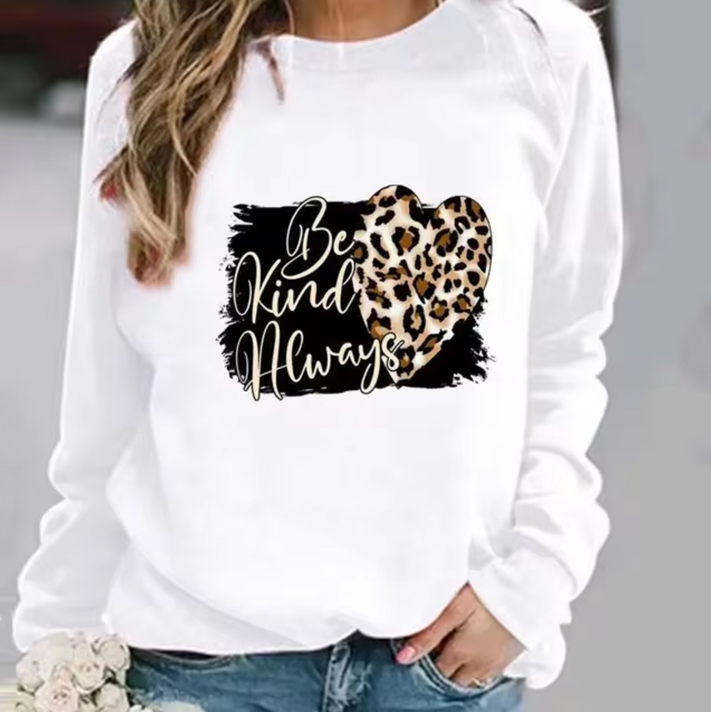 Adora – Cotton Sweater with Heart Print