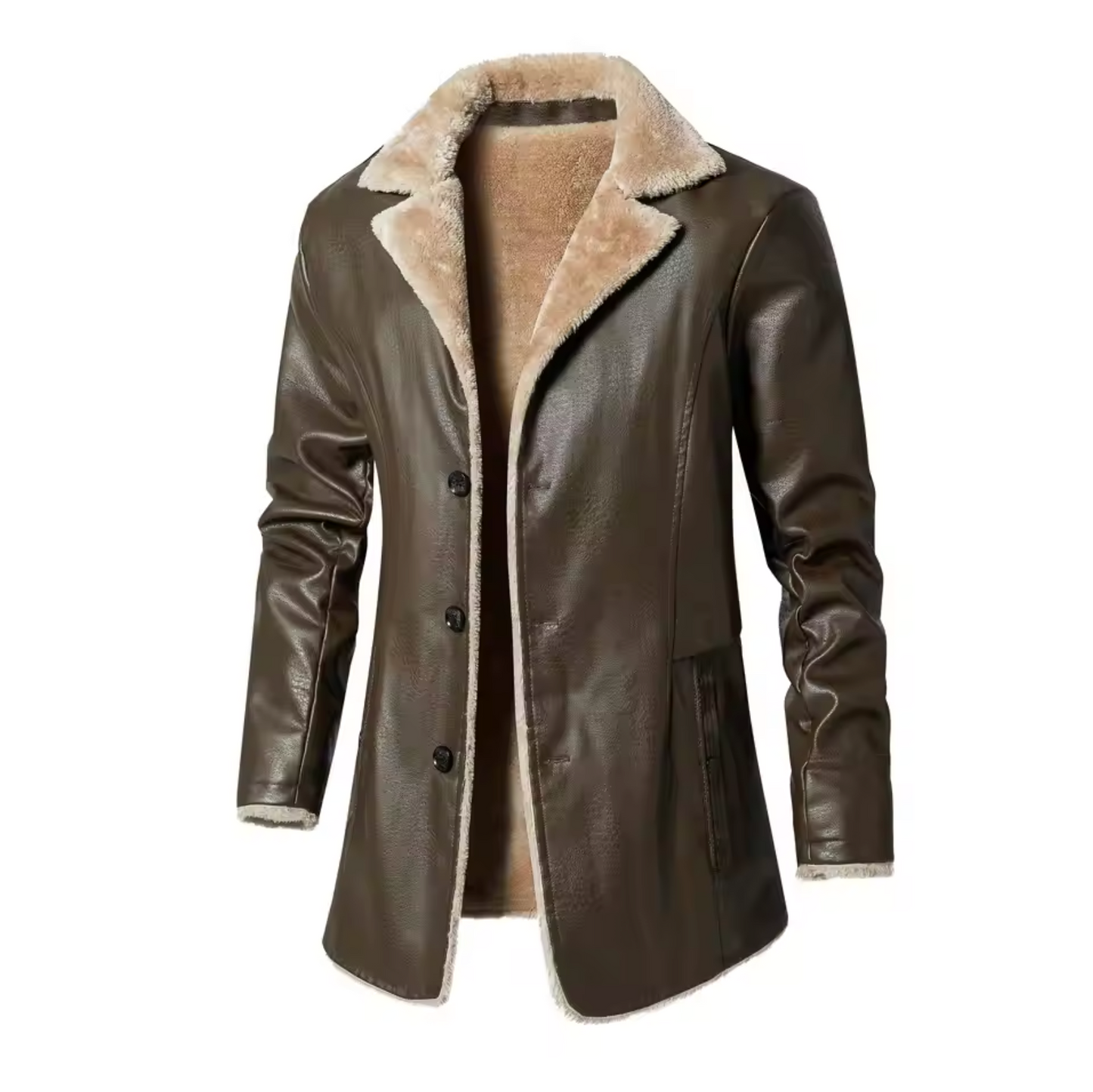 Gustav - Plush Fur Leather Jacket