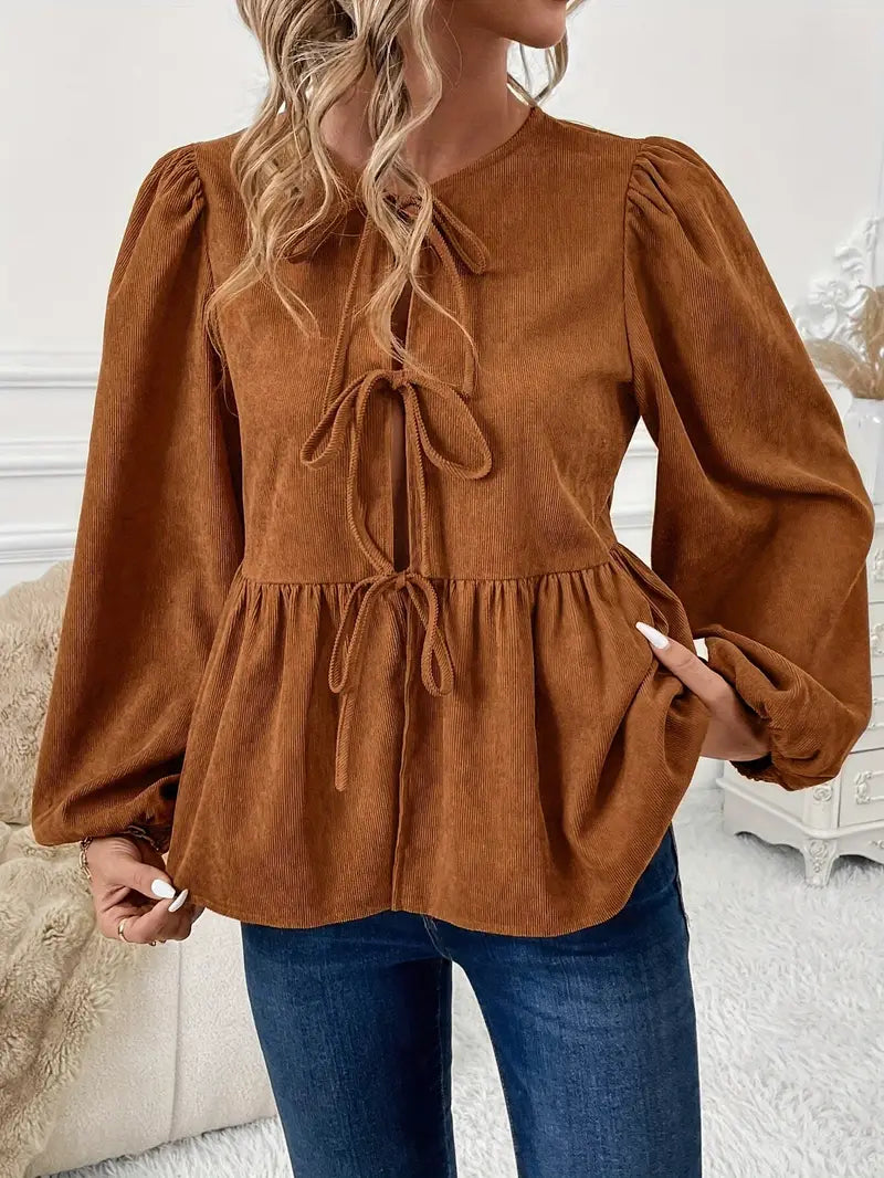 Hilma – Stylish Corduroy Blouse