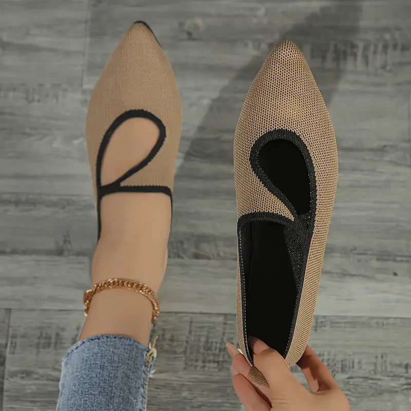 Morvielle – Classic Two-tone Pointed Toe Flat Shoes