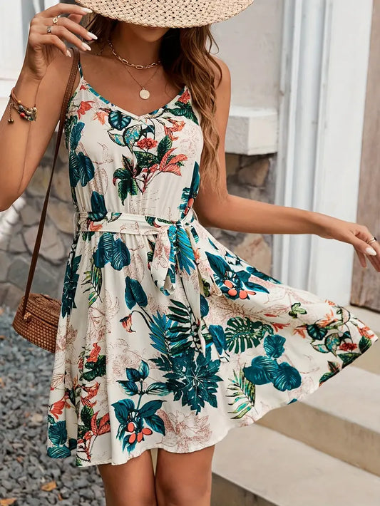 Bellinda – Enchanting Dress with Tropical Print