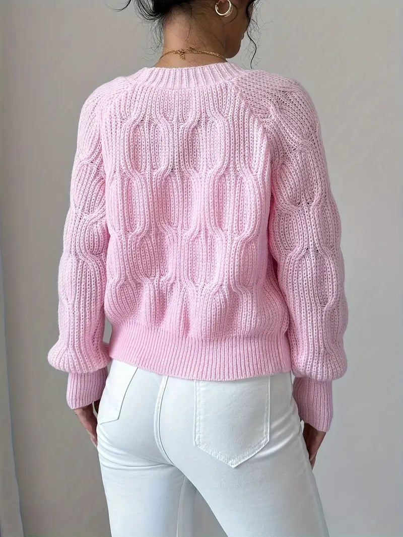 Zyrene – Cozy Pink Cardigan